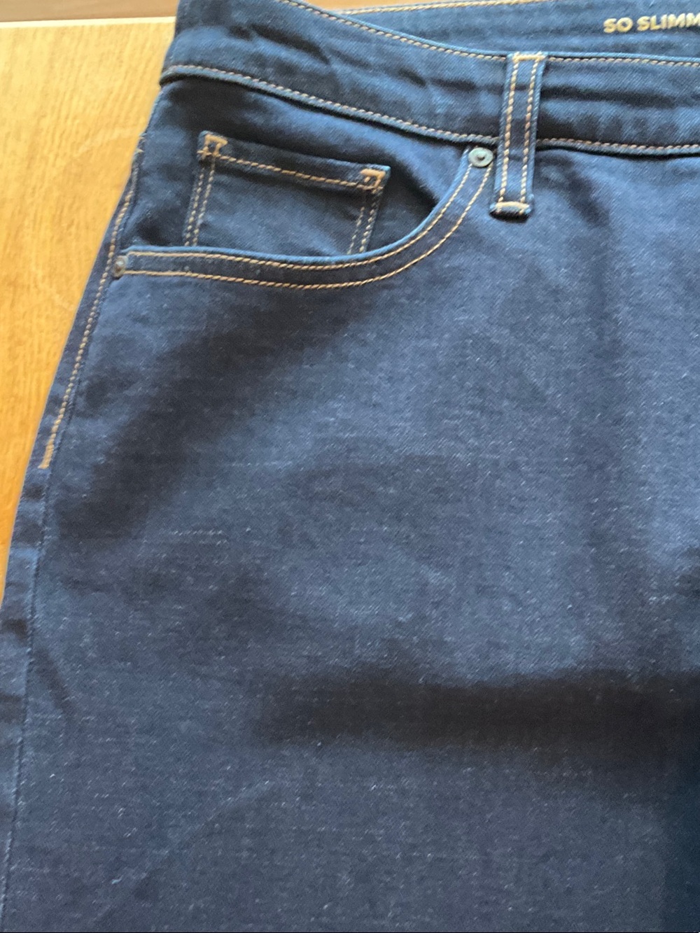 NWT Chico's So Slimming Girlfriend Straight Leg dark wash Jean with stretch 14 - Picture 8 of 13